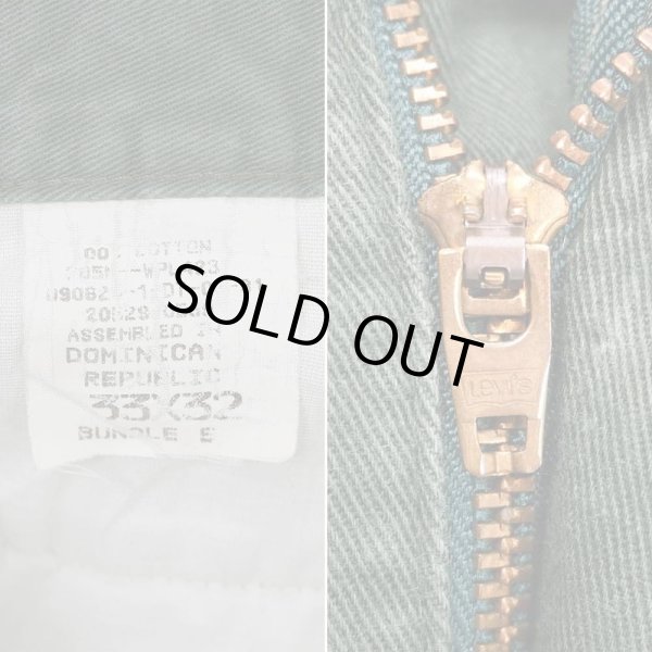 画像4: 90's DOCKERS 2タック チノトラウザー "OLIVE / W33 L32" (4)