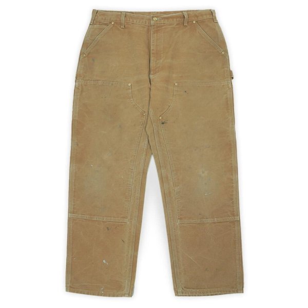 画像1: 00's Carhartt ダブルニー ダックペインターパンツ “B01 BRN / MADE IN USA” (1)