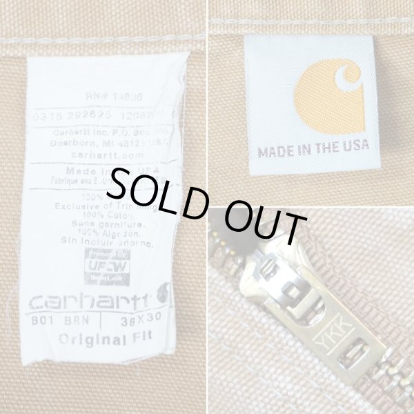 画像4: 00's Carhartt ダブルニー ダックペインターパンツ “B01 BRN / MADE IN USA” (4)