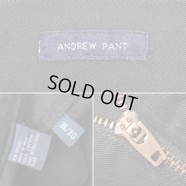 画像4: 90's Polo Ralph Lauren 2タック チノトラウザー "ANDREW PANT / BLACK / W36 L30" (4)