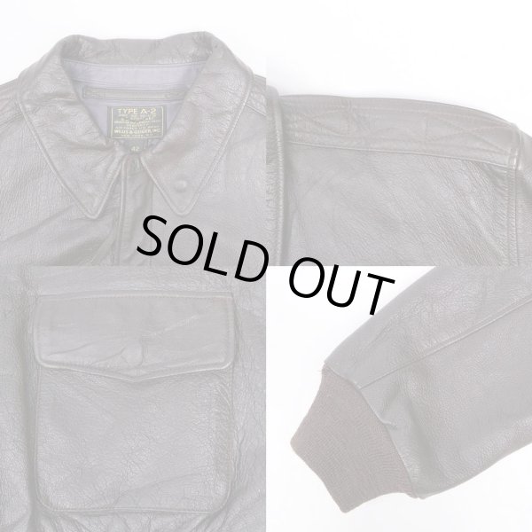 画像4: 80's Willis ＆ Geiger A-2 レザーフライトジャケット “MADE IN USA” (4)