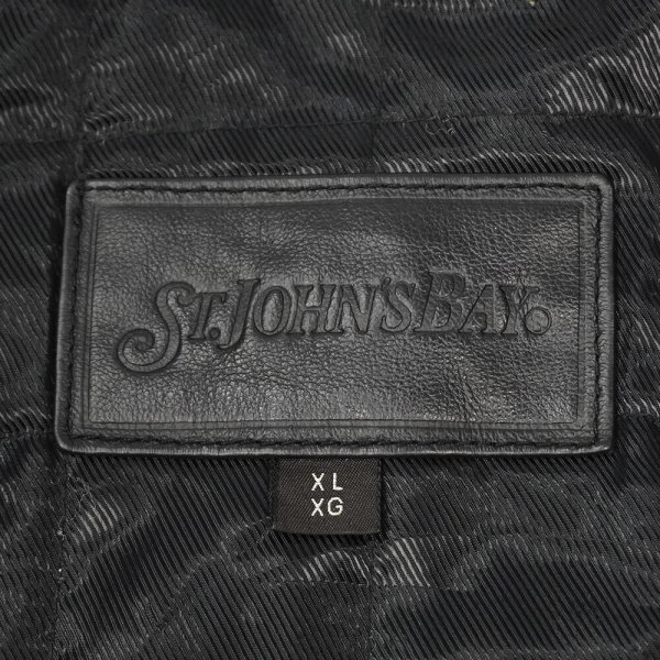 画像3: 00's ST JOHN'S BAY レザージャケット "BLACK" (3)