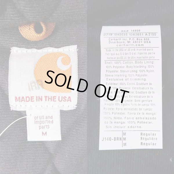 画像3: 新品 Carhartt アクティブジャケット "BROWN / MADE IN USA" (3)