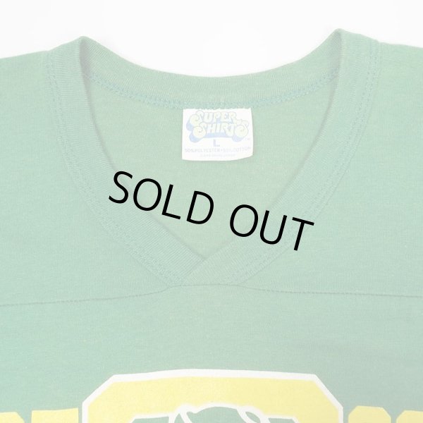 画像3: 80's OREGON DUCKS Vネック フットボールTシャツ "MADE IN USA" (3)