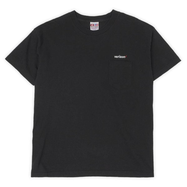 画像1: 00's Verizon ポケットTシャツ "MADE IN USA / Bayside Body" (1)