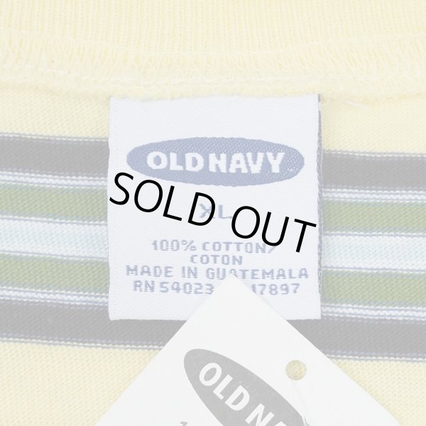 画像2: Early 00's OLD NAVY マルチボーダーTシャツ "DEADSTOCK / YELLOW BASE" (2)