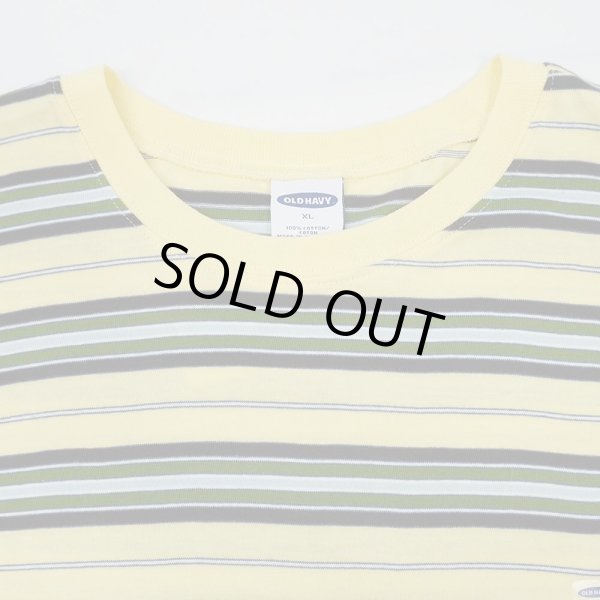 画像3: Early 00's OLD NAVY マルチボーダーTシャツ "DEADSTOCK / YELLOW BASE" (3)