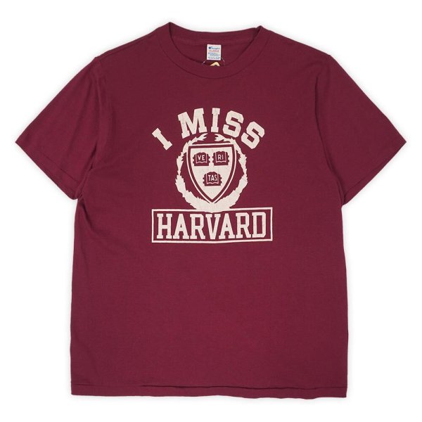 画像1: 80's Champion カレッジプリントTシャツ "I MISS HARVARD / MADE IN USA" (1)