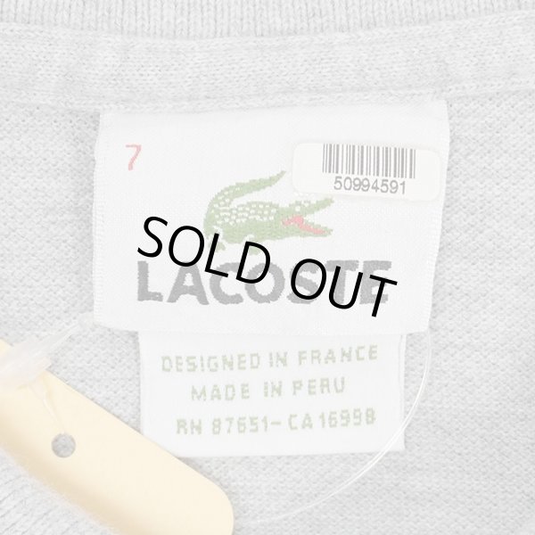 画像2: Late 90's LACOSTE ポロシャツ "DESIGNED IN FRANCE / GRAY" (2)