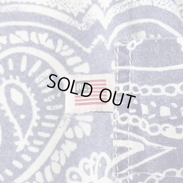 画像4: 90's POLO JEANS S/S 総柄 オープンカラーシャツ (4)