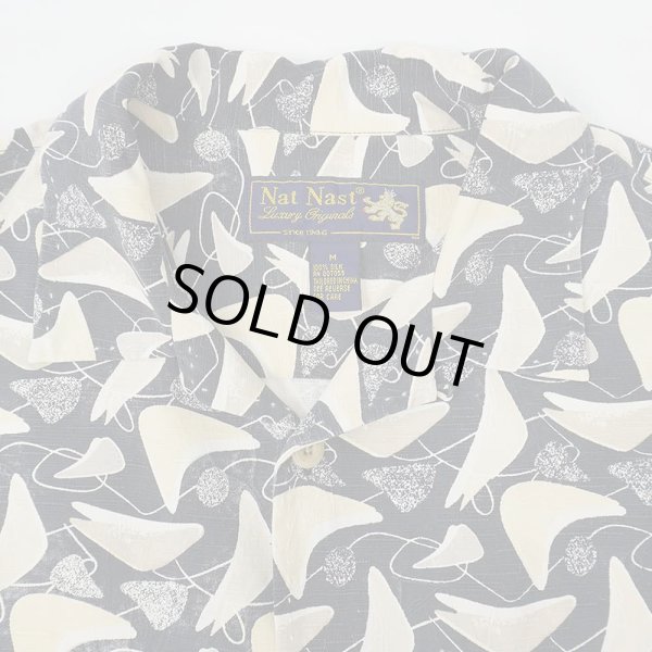 画像3: 00's Nat Nast S/S オープンカラー シルクシャツ (3)