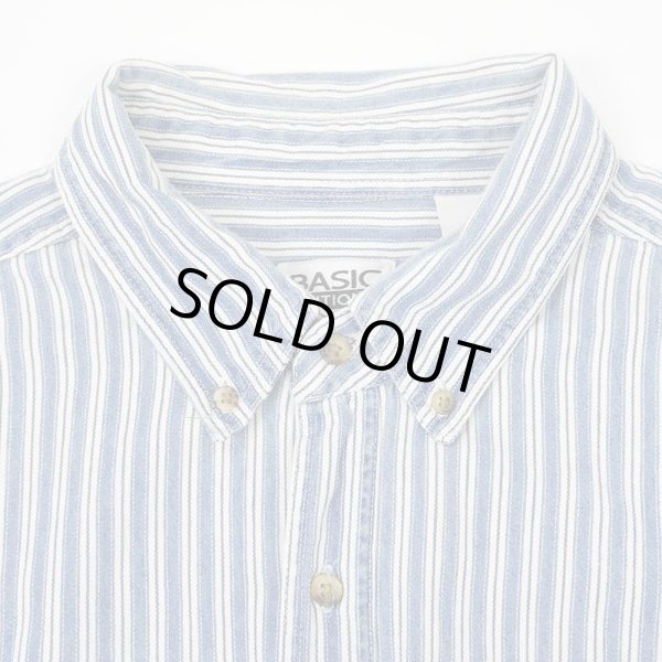 画像3: 90's BASIC EDITIONS マルチストライプ柄 ボタンダウンシャツ (3)