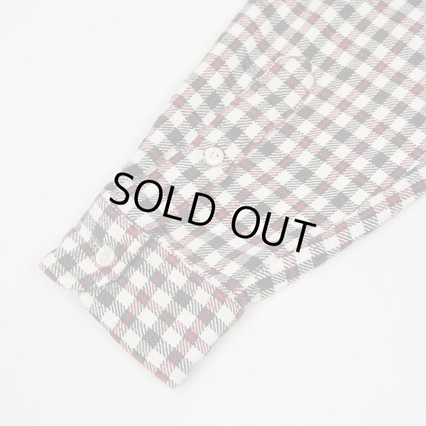 画像4: 90's Polo Ralph Lauren ヘビーネル ボタンダウンシャツ "BLAIRE / Off White × Black Plaid" (4)