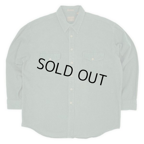 画像1: Late 90's ST JOHN'S BAY シャモアクロス ワークシャツ "OLIVE GREEN" (1)