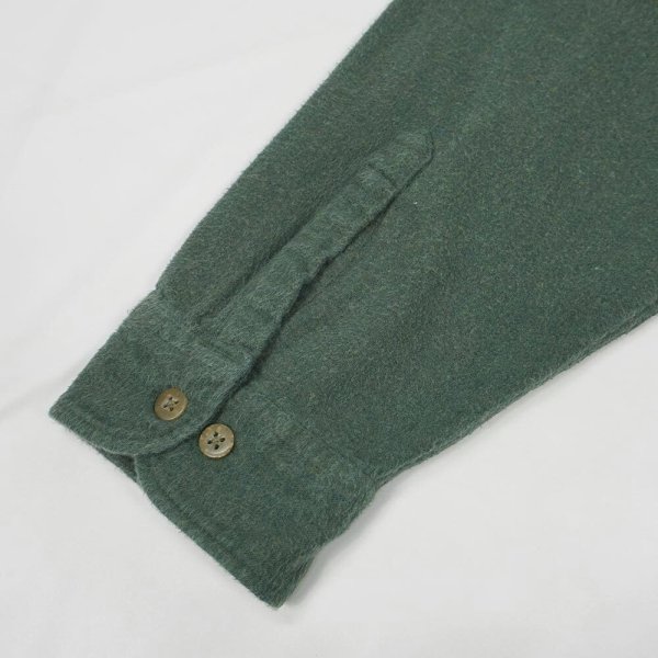 画像4: Late 90's ST JOHN'S BAY シャモアクロス ワークシャツ "OLIVE GREEN" (4)
