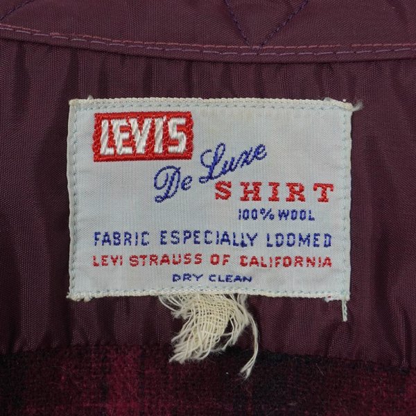 画像2: 40's Levi's Deluxe ウールシャツ "Ombre Plaid" (2)