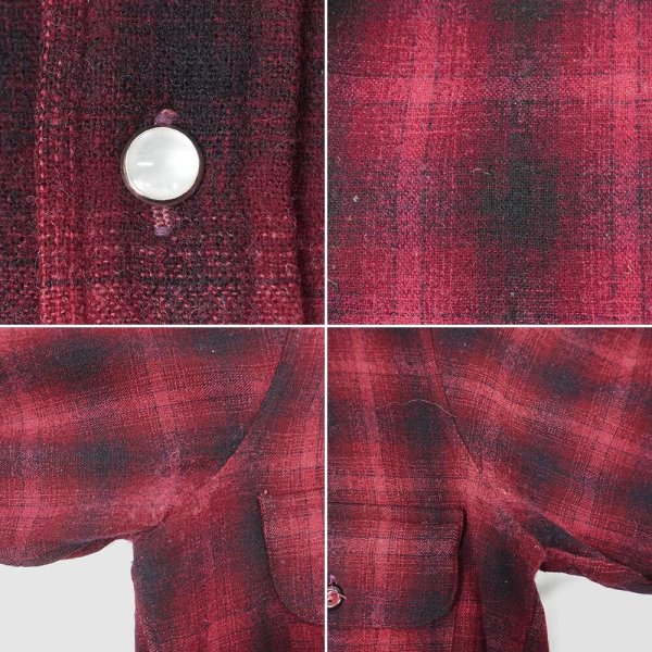 画像5: 40's Levi's Deluxe ウールシャツ "Ombre Plaid" (5)