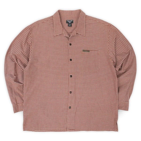 画像1: 90's POLO JEANS L/S オープンカラーシャツ (1)