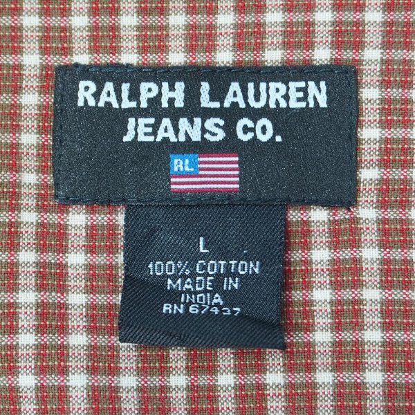 画像2: 90's POLO JEANS L/S オープンカラーシャツ (2)