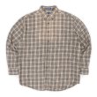 画像1: 90's TOWNCRAFT フランネル ボタンダウンシャツ "Beige Plaid" (1)