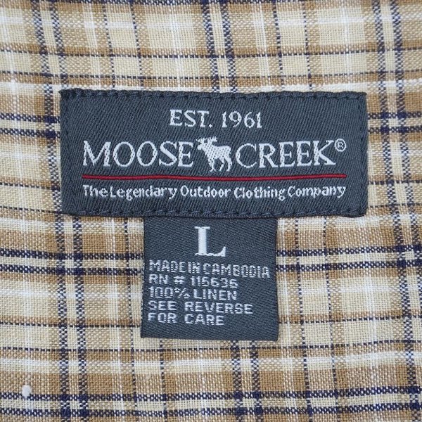 画像2: 00's MOOSE CREEK S/S リネンボックスシャツ (2)
