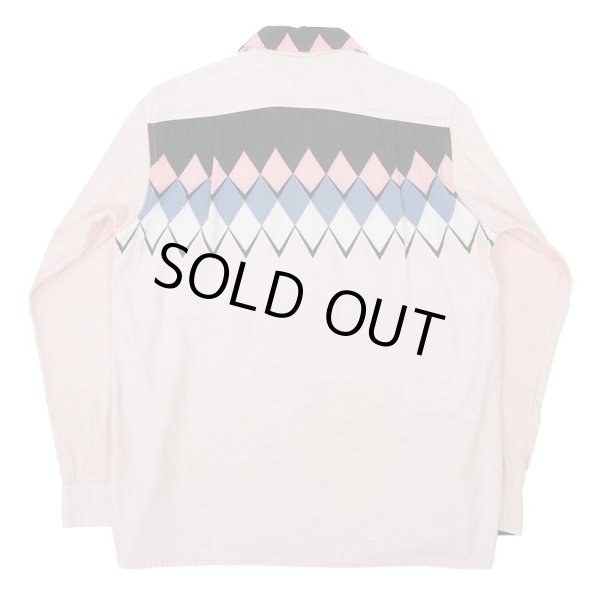 画像2: 50's Mac Taqqart プリントネルシャツ "ダイヤ柄" (2)