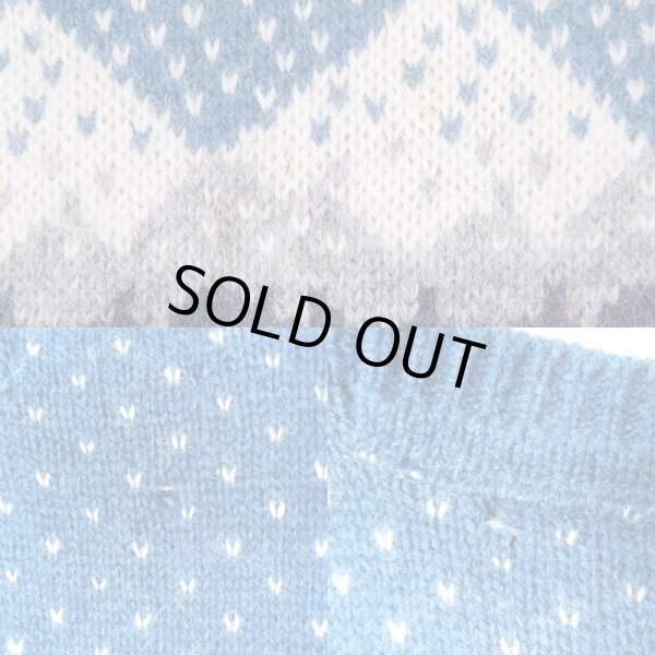 画像4: 80-90's PENDLETON LOBO 総柄 ウールニット "MADE IN USA" (4)