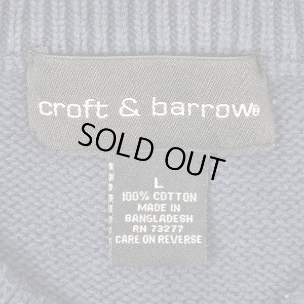 画像2: 90's croft & barrow ワイドボーダー柄 コットンニット “NAVY × BLUE” (2)