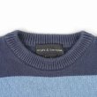 画像3: 90's croft & barrow ワイドボーダー柄 コットンニット “NAVY × BLUE” (3)