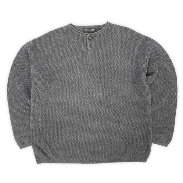 画像1: 00's STRUCTURE ヘンリーネック コットンニット (1)
