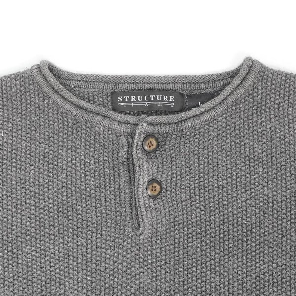 画像3: 00's STRUCTURE ヘンリーネック コットンニット (3)