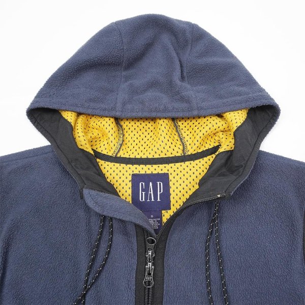 画像3: 00's OLD GAP フーディー フリースベスト (3)