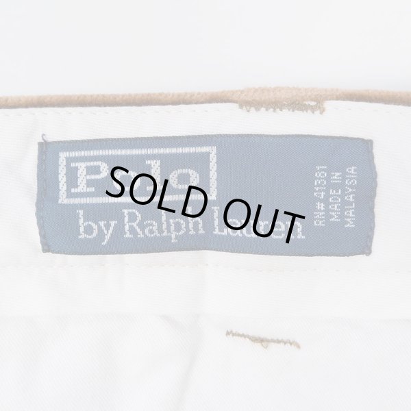 画像3: 90's Polo Ralph Lauren 2タック 太畝コーデュロイトラウザー “BROWN” (3)