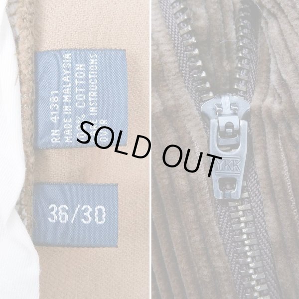 画像4: 90's Polo Ralph Lauren 2タック 太畝コーデュロイトラウザー “BROWN” (4)