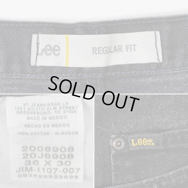 画像4: 00's Lee ブラックデニムパンツ "W36 L30" (4)