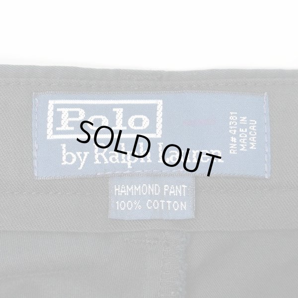 画像3: 90's Polo Ralph Lauren 2タック チノトラウザー "HAMMOND PANT / BLACK / W34 L30" (3)