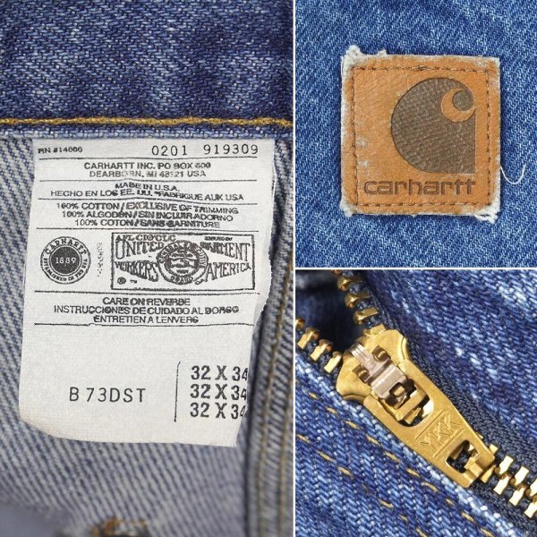 画像3: Early 00's Carhartt ダブルニー デニムペインターパンツ "MADE IN USA / B73 DST" (3)