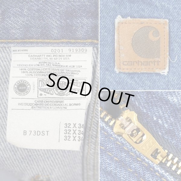 画像3: Early 00's Carhartt ダブルニー デニムペインターパンツ "MADE IN USA / B73 DST" (3)