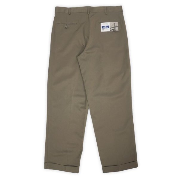 画像2: 00's DOCKERS 2タック ポリエステルトラウザー "DEADSTOCK / Olive / W34 L30" (2)