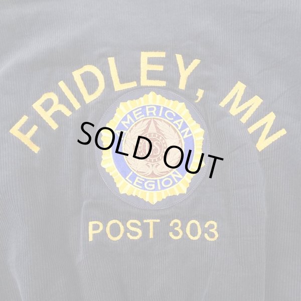 画像4: 90's DeLONG 襟付き 太畝コーデュロイスタジャン "MADE IN USA / AMERICAN LEGION" (4)