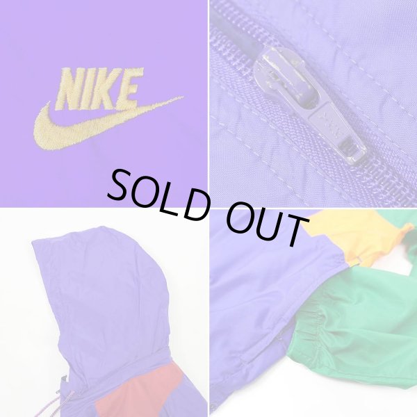 画像4: 90's NIKE ナイロンジャケット “銀タグ / PURPLE BASE” (4)