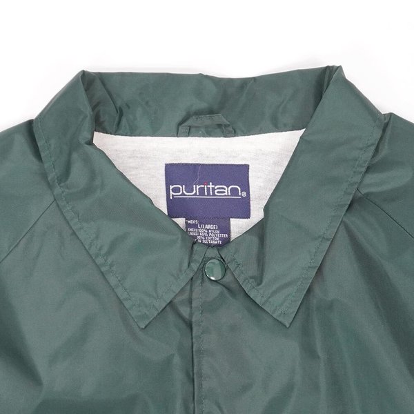 画像3: 90's Puritan ナイロンコーチジャケット "GREEN" (3)