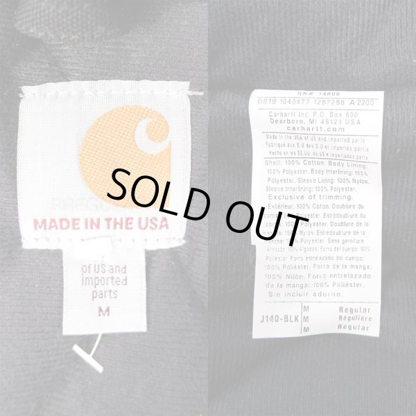 画像3: 新品 Carhartt アクティブジャケット "BLACK / MADE IN USA" (3)
