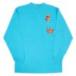 画像1: 90's Winnie The Pooh キャラクター刺繍 L/S ポケットTシャツ (1)