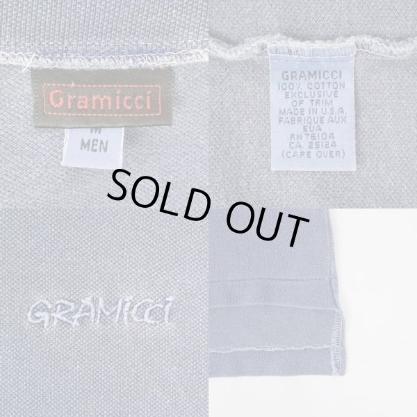 画像2: 90's GRAMICCI コットンピケ Tシャツ "MADE IN USA / NAVY" (2)