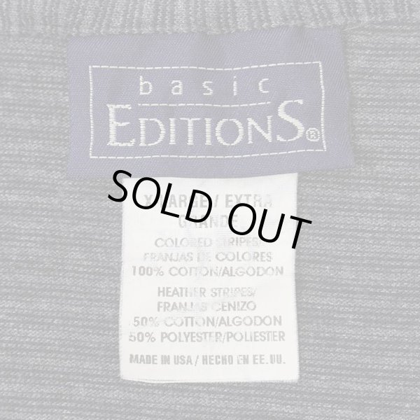 画像2: 90's BASIC EDITIONS L/S マルチボーダーTシャツ "MADE IN USA" (2)