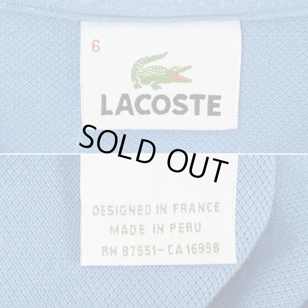 画像2: Late 90's LACOSTE ポロシャツ "DESIGNED IN FRANCE / BLUE" (2)
