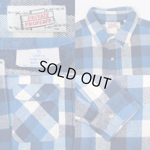 画像3: 80's PRIVATE PROPERTY ヘビーネルシャツ "MADE IN USA" (3)