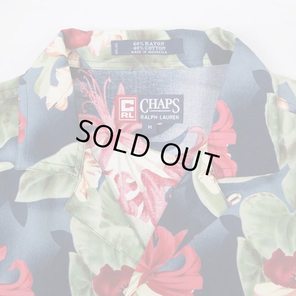 画像3: 90's CHAPS Ralph Lauren 総柄 オープンカラーシャツ (3)