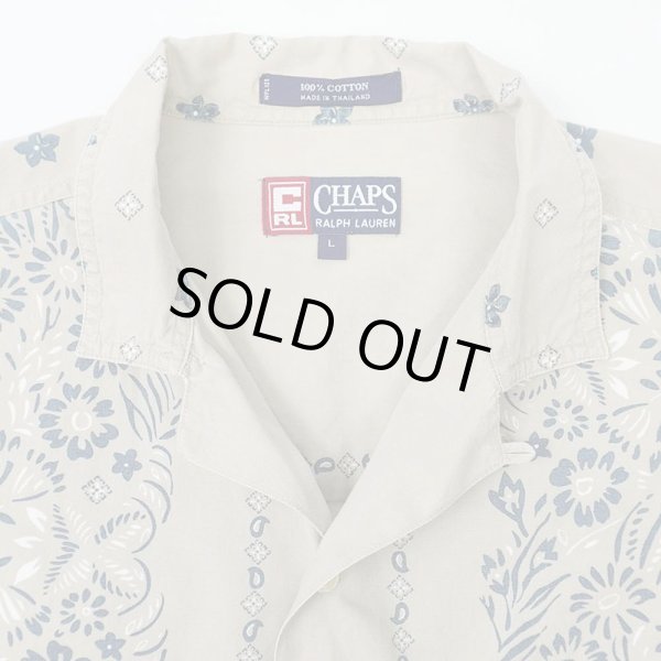 画像4: 90's CHAPS RALPH LAUREN 総柄 S/S オープンカラーシャツ (4)
